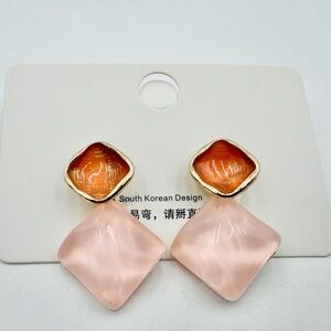 Oceanus Jewelry - Earrings NIP Elegant Pink and Orange Earrings